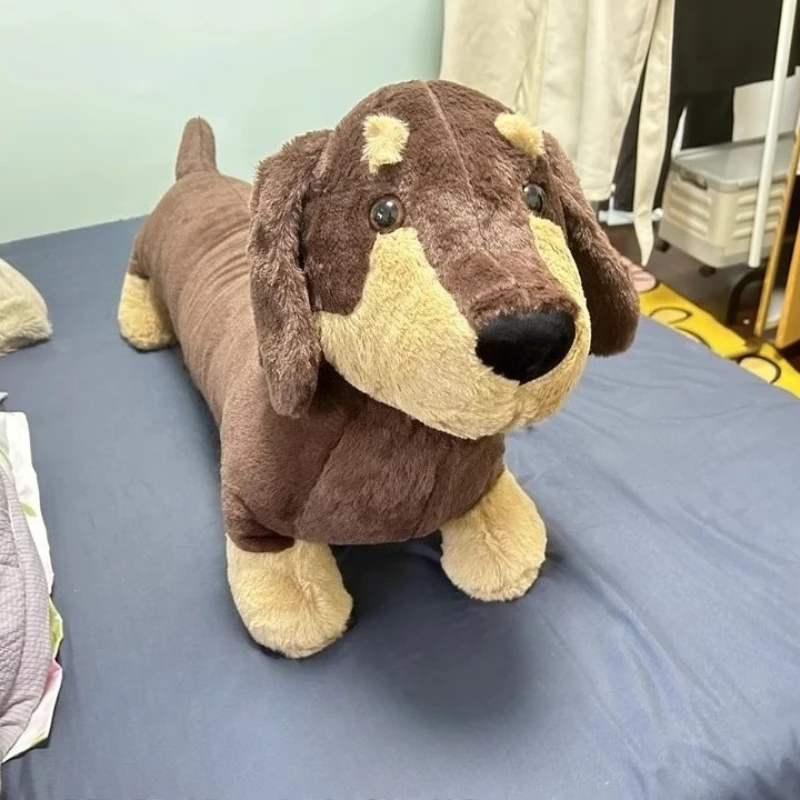 Lovely Otto Dachshund lie prone Accompany Sleeping Dog Throw Pillow Soft Plush Doll Sofa Cushion Children Birthday Gift Toy