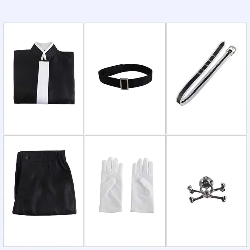 طوكيو المنتقمون أنيمي Tenjiku ران هايتاني تأثيري الأسود الزي الرسمي دعوى هالوين كرنفال حفلة زي ل Manx ؛ 8'm6 ،