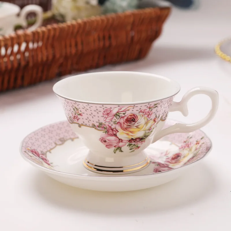 

Coffee Mug Ceramic Tangshan Bone China Cup European Cups Dish Gift Souvenir Bonitas Water Set Mugs Wholesale Tazas De Cafe