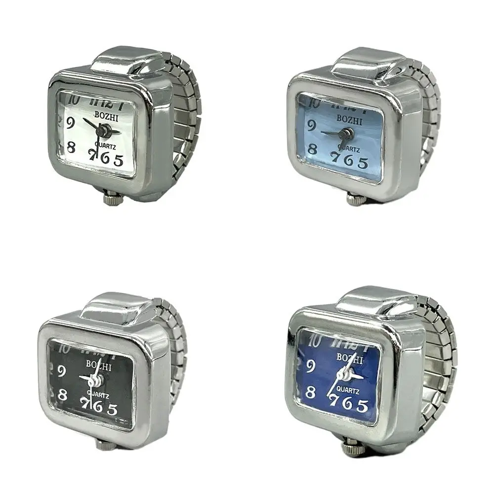 for Women Men Jewelry Clock Fashion Round Quartz Finger Rings Ring Watch Digital Watch Elastic Stretchy Rings