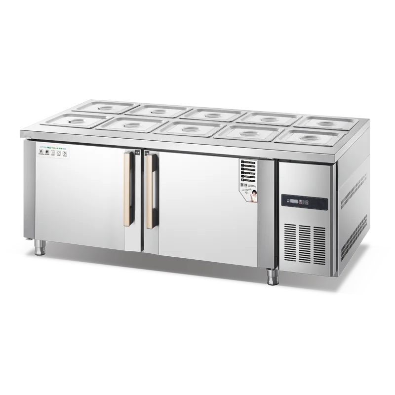 High quality sustainable use Salad Workbench Refrigeration Equipment Countertop Salad Refrigerator For Hotel Restaurant