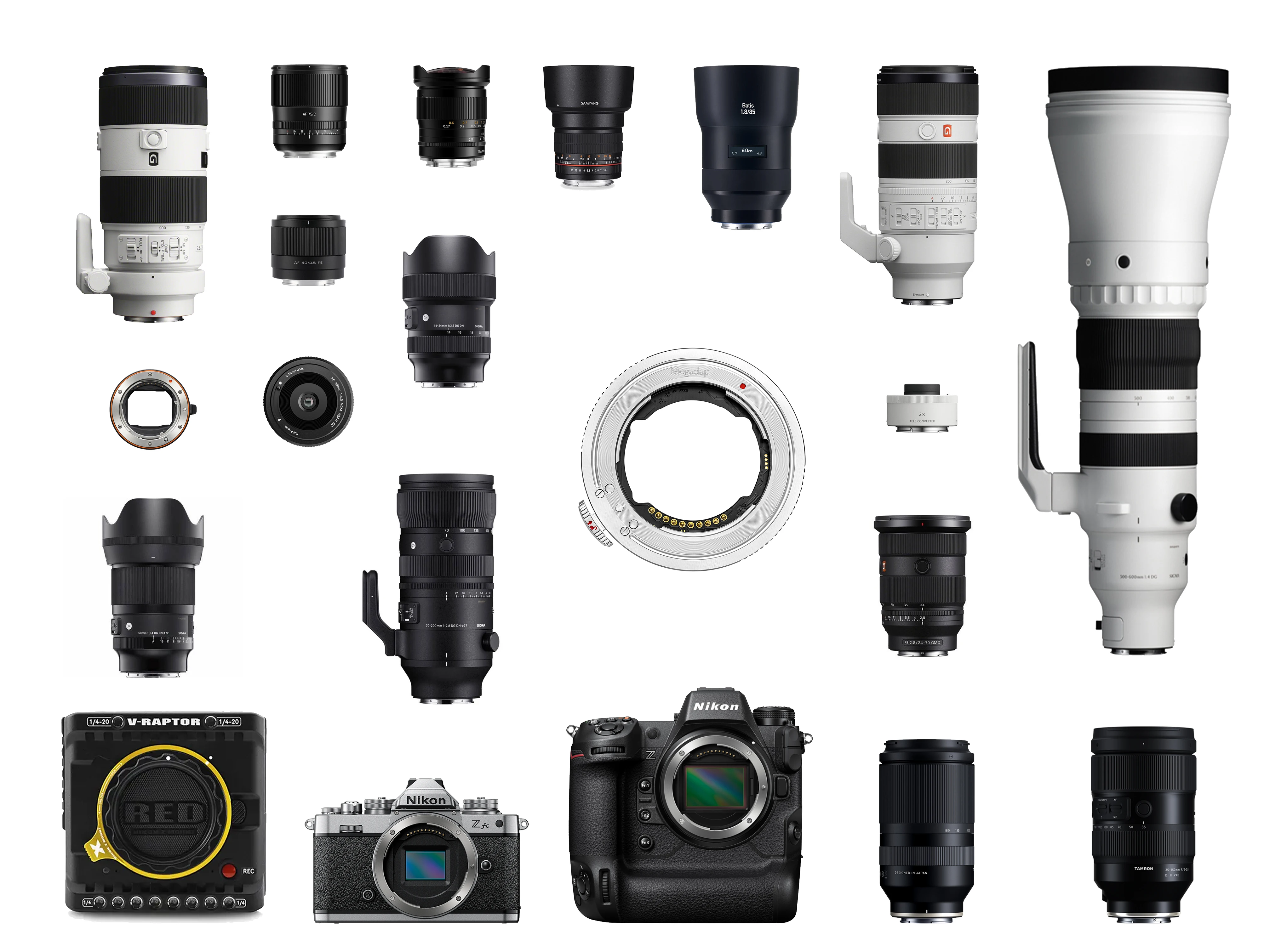 Gabale Megadap ETZ21 PRO + محول العدسة جبل FE-Z لسوني FE/E جبل عدسة إلى كاميرات NIKON Z محول التركيز التلقائي