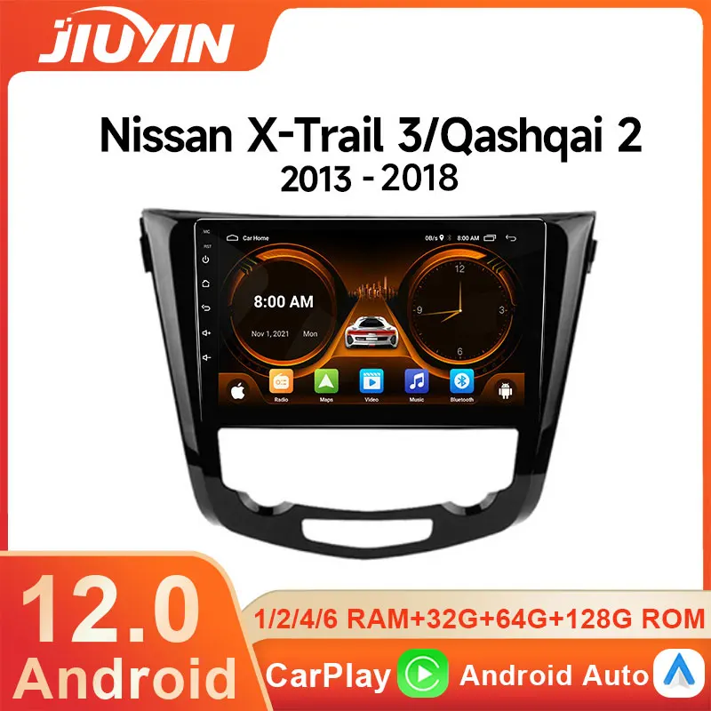 

JIUYIN 2 Din Android 12 Car Radio for Nissan Qashqai 2 J11 X-Trail T32 Rogue 2013-2021 Multimedia Player 2Din Carplay Head Unit