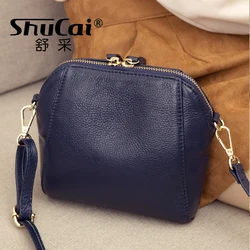 Genuine Leather Small Crossbody Bags for Women Luxury Handbag Fashion Ladies Shoulder Bag Female Party Purse Shell Bags