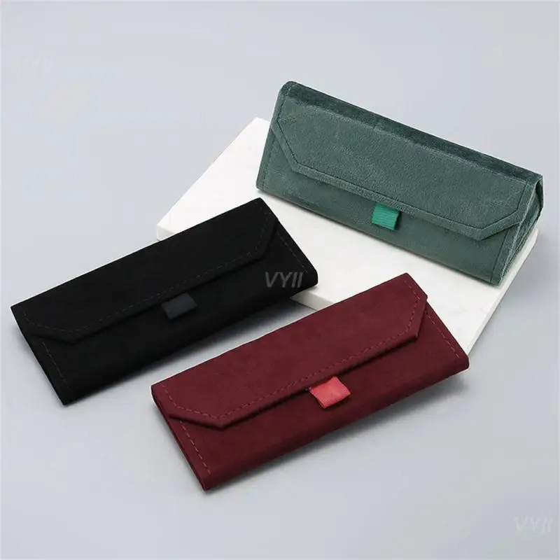 Glasses Storage Box Waterproof Retro Triangle Folding Box Glasses Eyewear Cases Wear-resistant Glasses Case Moisture-proof