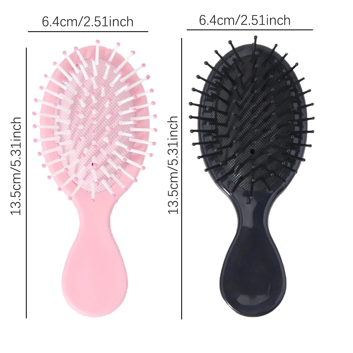 20 Stück Mini-Haarbürsten, weiche Nylonborsten, Kopfhautmassagebürste, erleichtert das Styling der Haare, Reisegröße, speziell für Echthaarperücken. – Detail 5