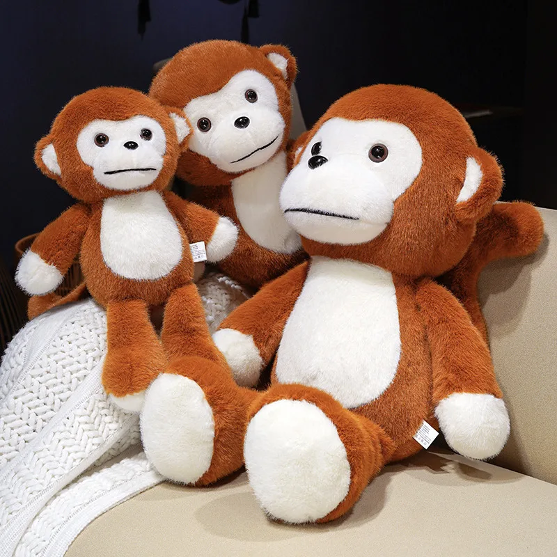 

kawaii Monkey Plush Soft Comfort stuffed Dolls Decor Pillow Cartoon Animals monkey Birthday Christmas Gifts
