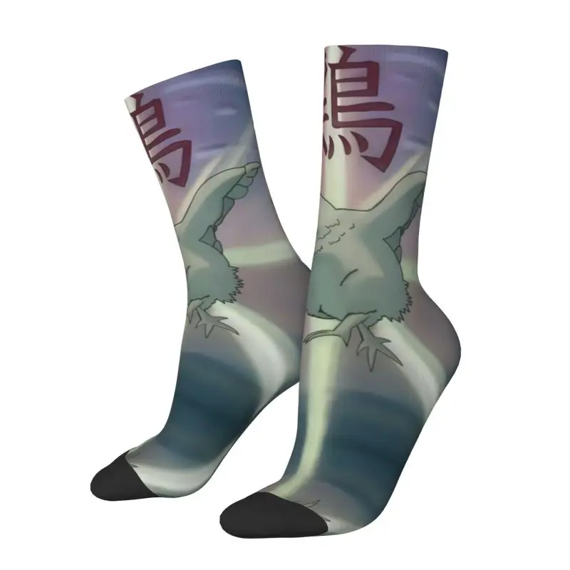 Custom Funny Chicken Men Women Crew Socks Unisex Fun 3D Printed Cartoon Animal Dress Socks