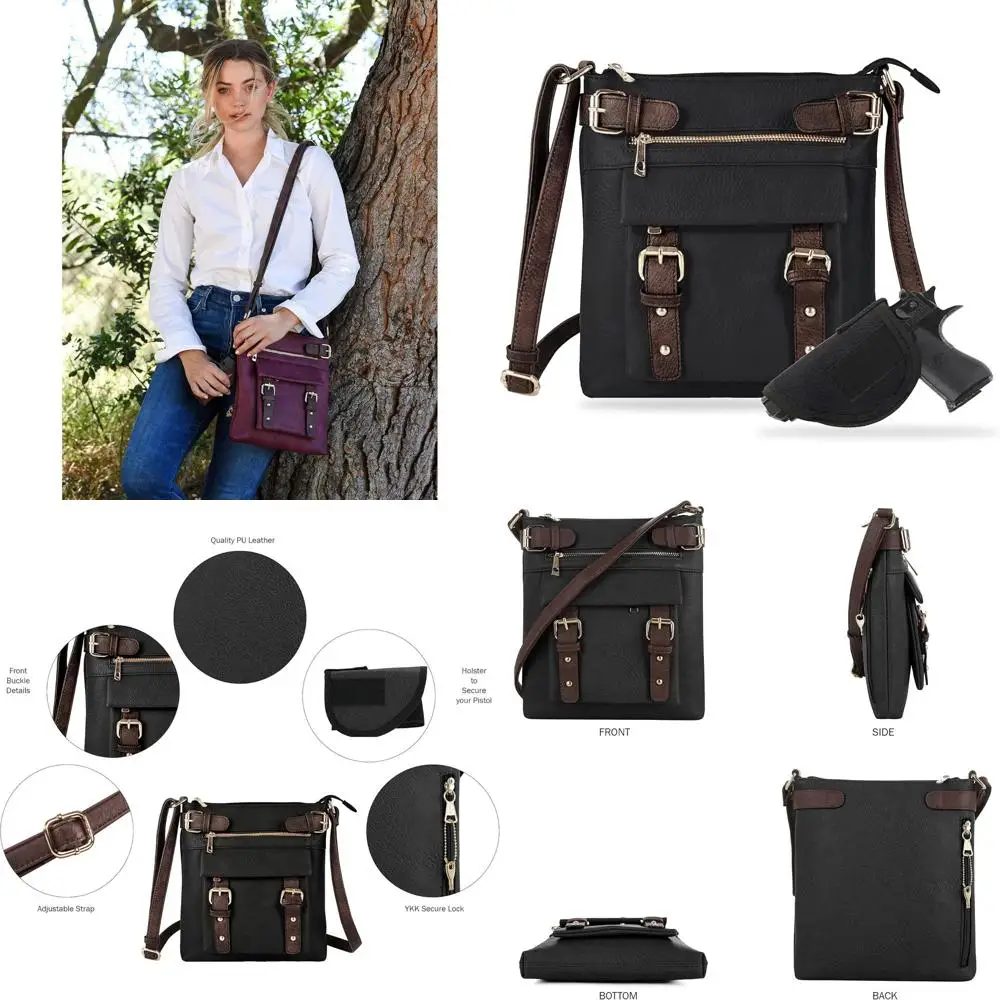

Concealed Carry Crossbody Bag with Lock and Key for Toned Belt Use