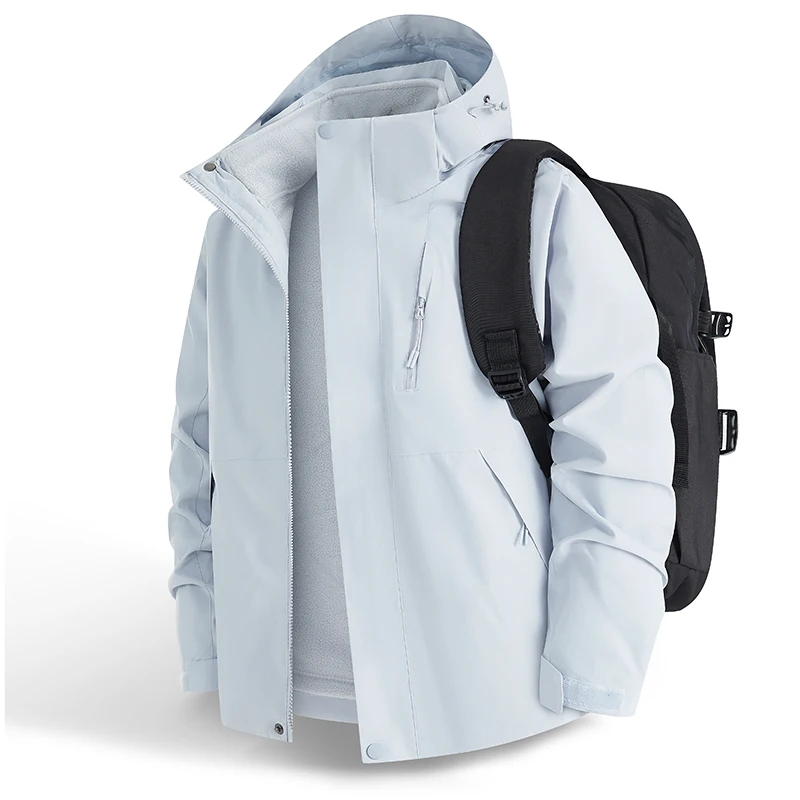 

Mountain Climbing Suit Men Windbreaker Thickened Liner Autumn Winter Thickened Coat ForBoth Couple Three-in-one Outdoor Clothing