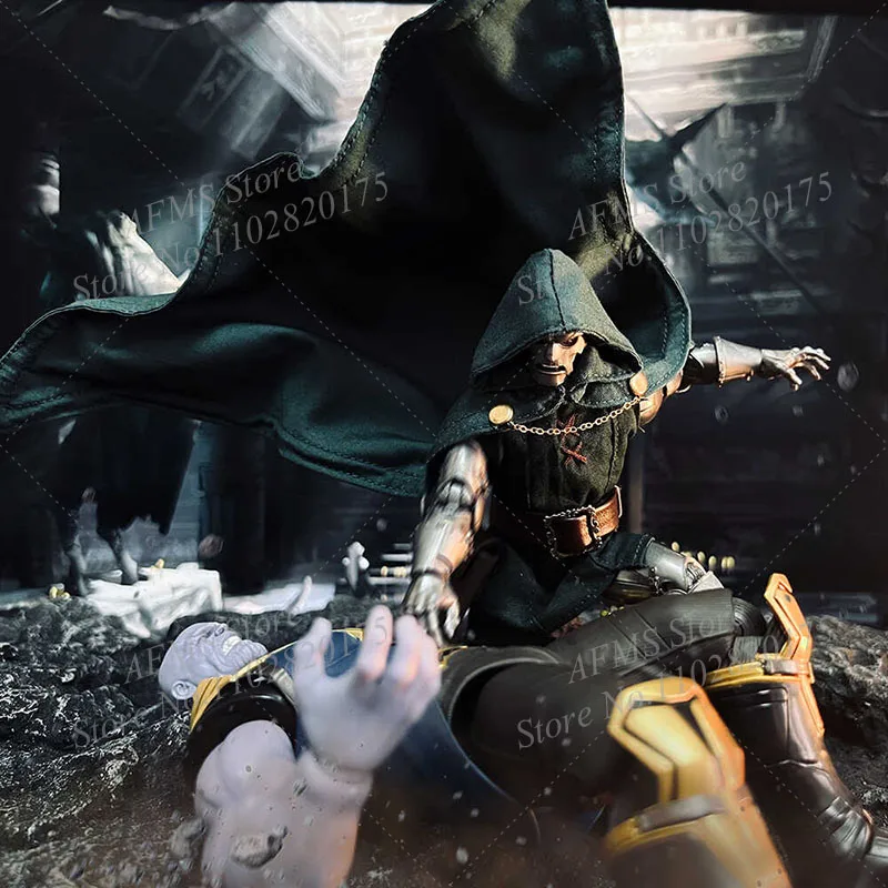 1/12 männer Soldat Doktor Doom Umhang Cosplay Comics Puppen Victor Von Doom Cape Kleidung Für 6 Zoll ML Action Figur modell – Detail 11