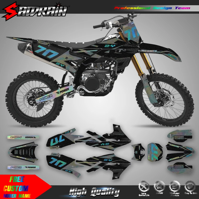 Sawrain For YAMAHA 19-23 YZF250 18-22YZF450 19-22 WRF450 20-23 WRF250 Motorcycle Sticker Custom Team Graphics Decals Kit