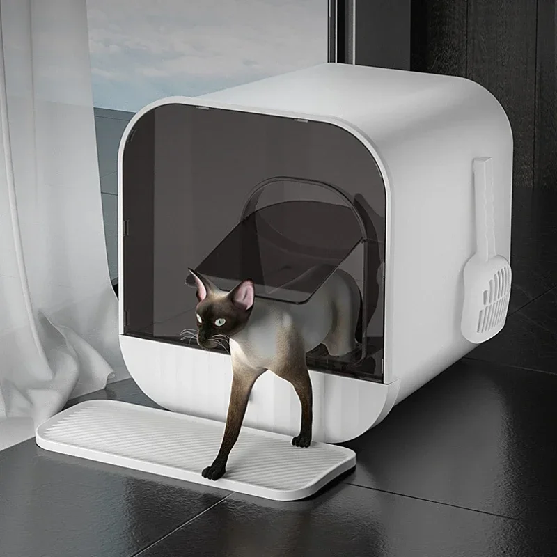 Arch Form Closed Sandbox Cat Drawer Type Cat‘s Litter Box Fully Closed Cat Bedpans Large Odor Isolation Supplies for Cats