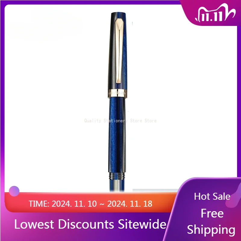 Montagut Little Century Series Fountain Pen No.6 EF/F/Bent 0.38/0.5/Bent Nib Retro Hard Rubber Ink Pen Office Stationery Write