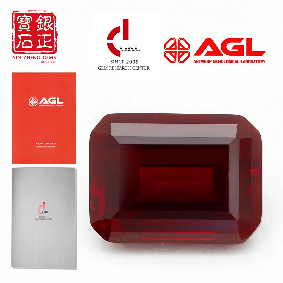 

YinZheng Mozambique Ruby Flame Melted Provide AGL Or GRC Certificate Oval Shape Loose Stone Lab Ruby Synthetic Cultivate Ruby