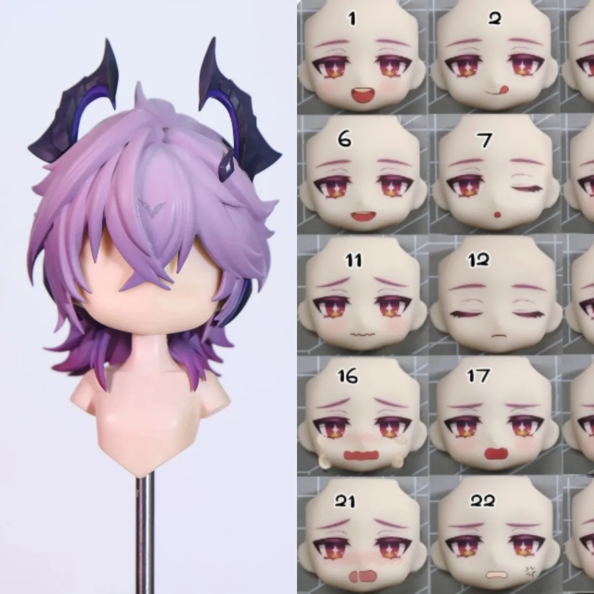 Durin Ob11 Ob22 Doll Face Hair 1/12 Bjd Doll Accessories Replacement Wig Game Anime Cosplay Toys Gifts
