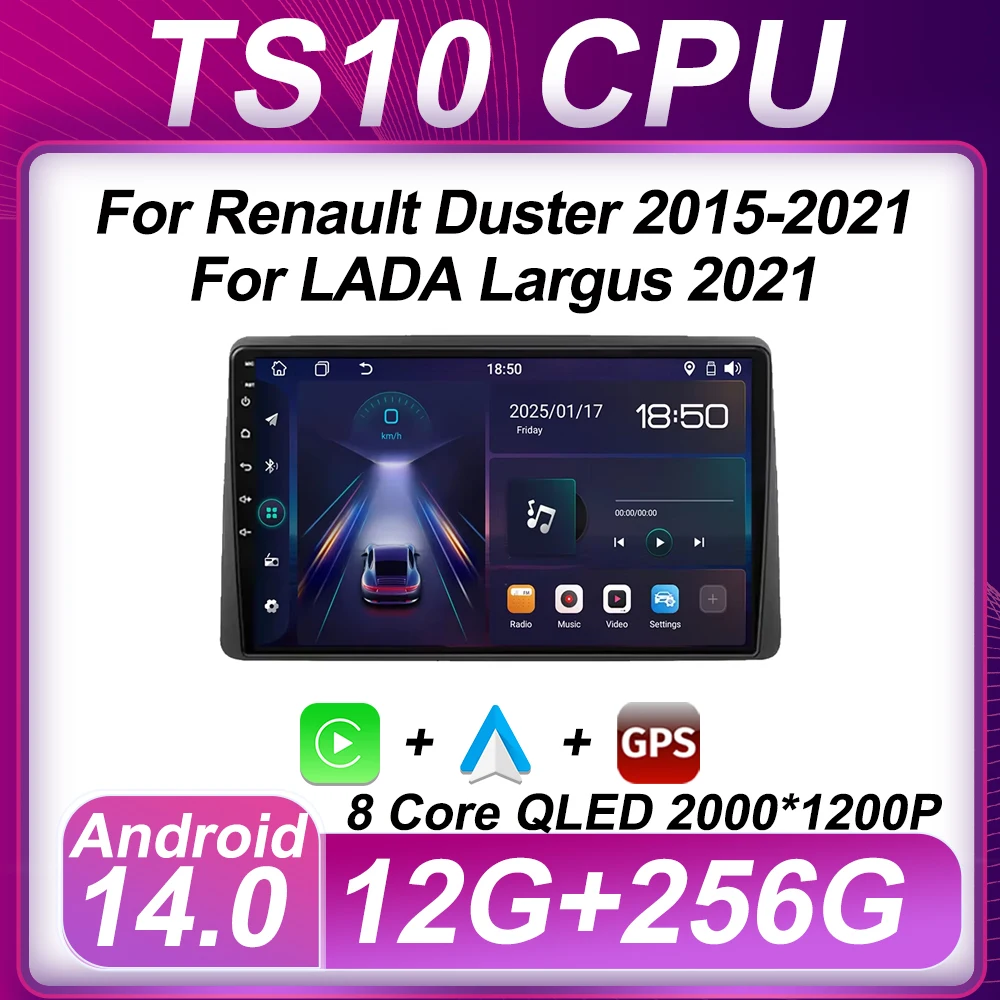 

Car Multimedia Player Car Radio 9 For Renault Duster 2015-2021 For LADA Largus 2021 Automotive Multimedia Android Auto 8 Core 4G
