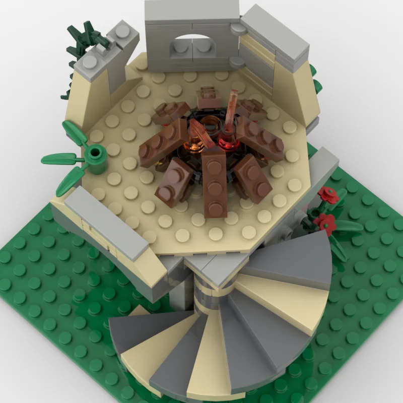 MOC اللبنات لعبة برج متناثرة نموذج تمثال مجموعة من 151 قطعة مجموعة ألعاب التجميع الإبداعية كهدية مناسبة ل