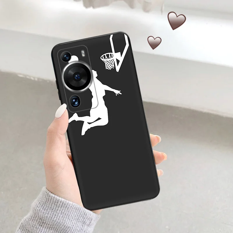 Matte Phone Case for Huawei P20 Pro P Smart P40 P30 Lite Moto G30 G31 G200 One Fusion Basketball Shot Dunk Soft Black Case Funda