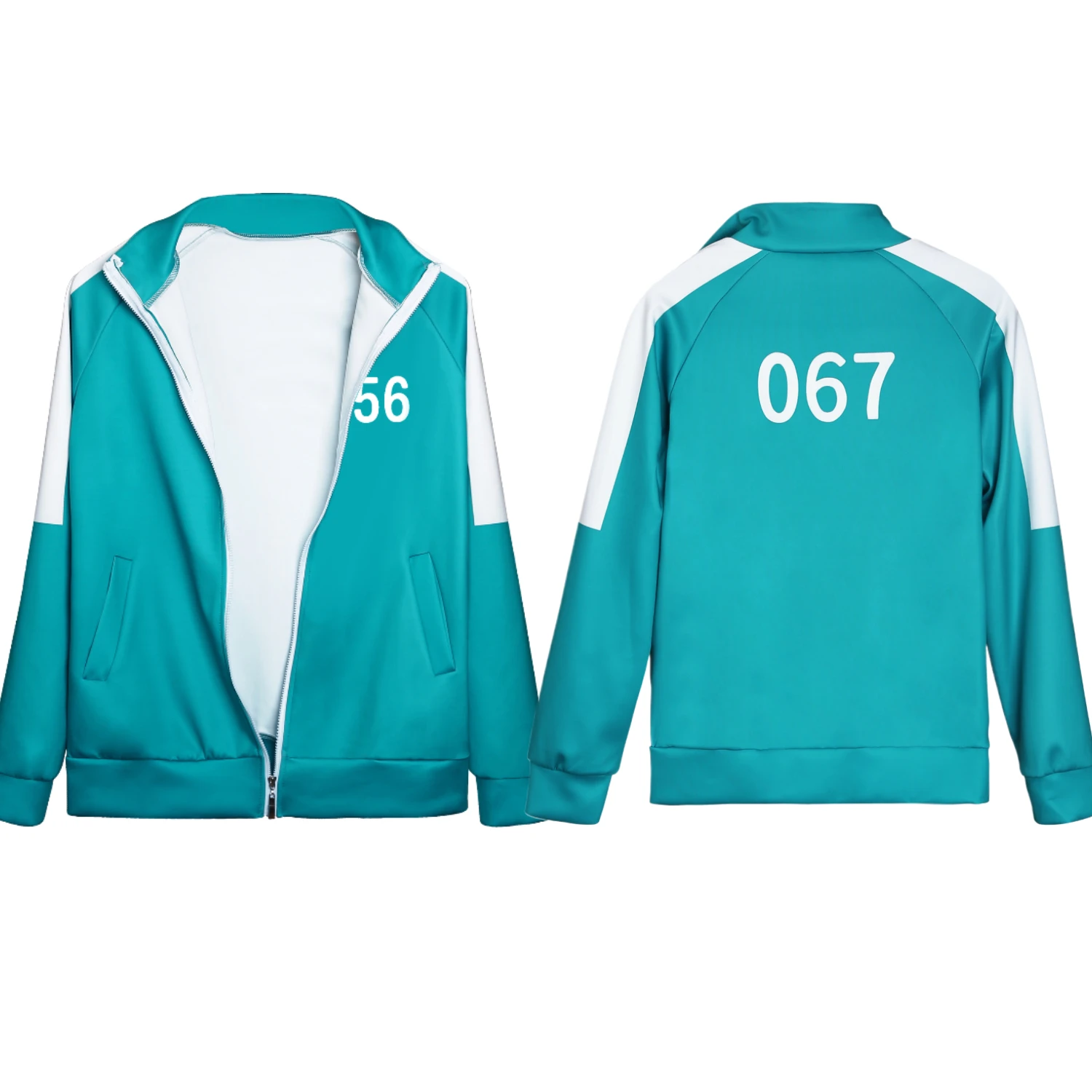 كالاماري لعبة الموسم 2 زي الفيلم الكوري 456 067 للجنسين عدد مطبوعة بلايز سترة كرنفال حفلة الهالوين أغطية رأس رياضية