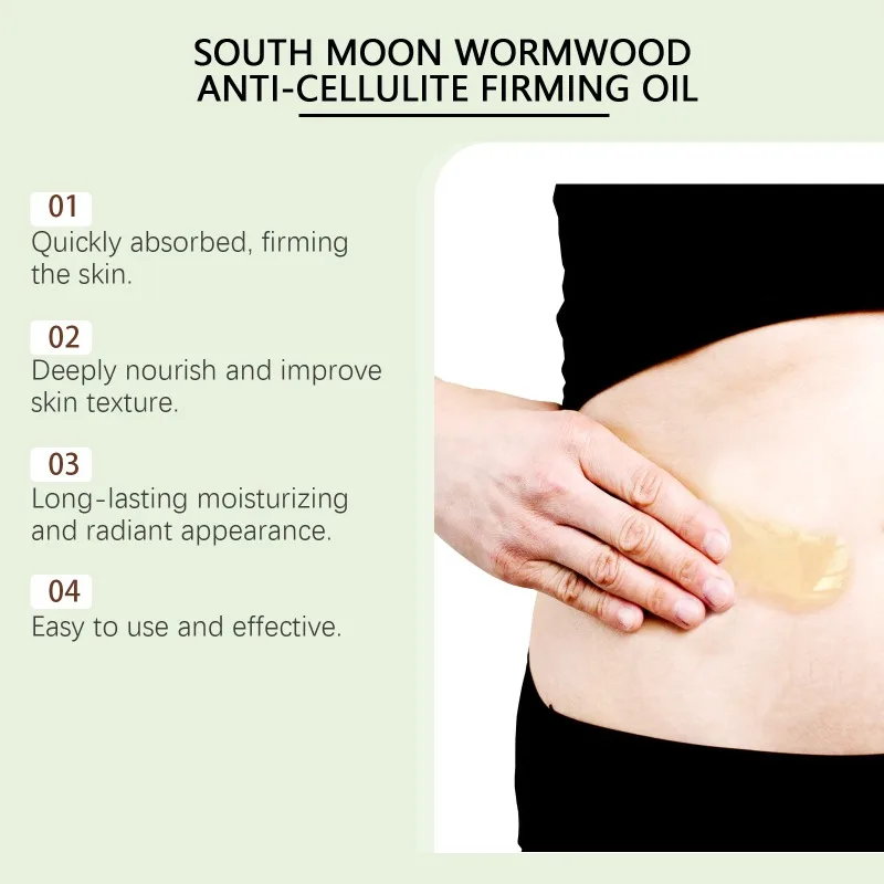 Wormwood Anti-Cellulite Firming Oil Nourishing Moisturizing Tighten Shaping Abdomen Buttocks Belly Essence Weight Loss Drops