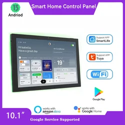 10.1 Inch In wall Smart Home Control Panel Android 13 OS POE Tablet Matter 4-Mic Support Tuya Alexa Home Assistant