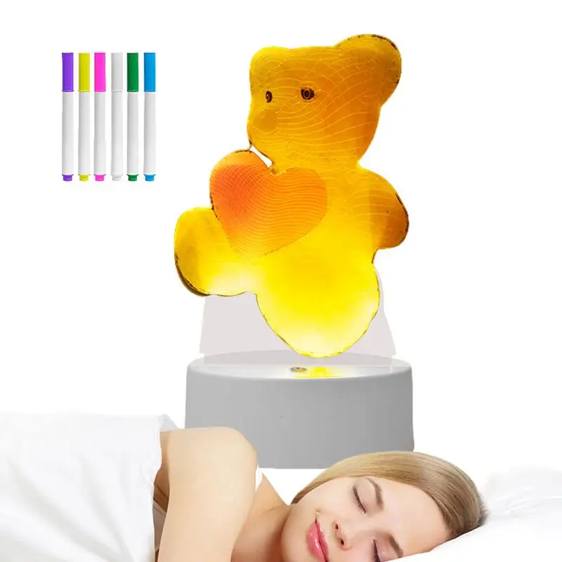 

Graffiti Night Light Children Bedside Painted Night Lamp 3D Effect Parent-Child Interactive Toy Halloween Seasonal Decorations