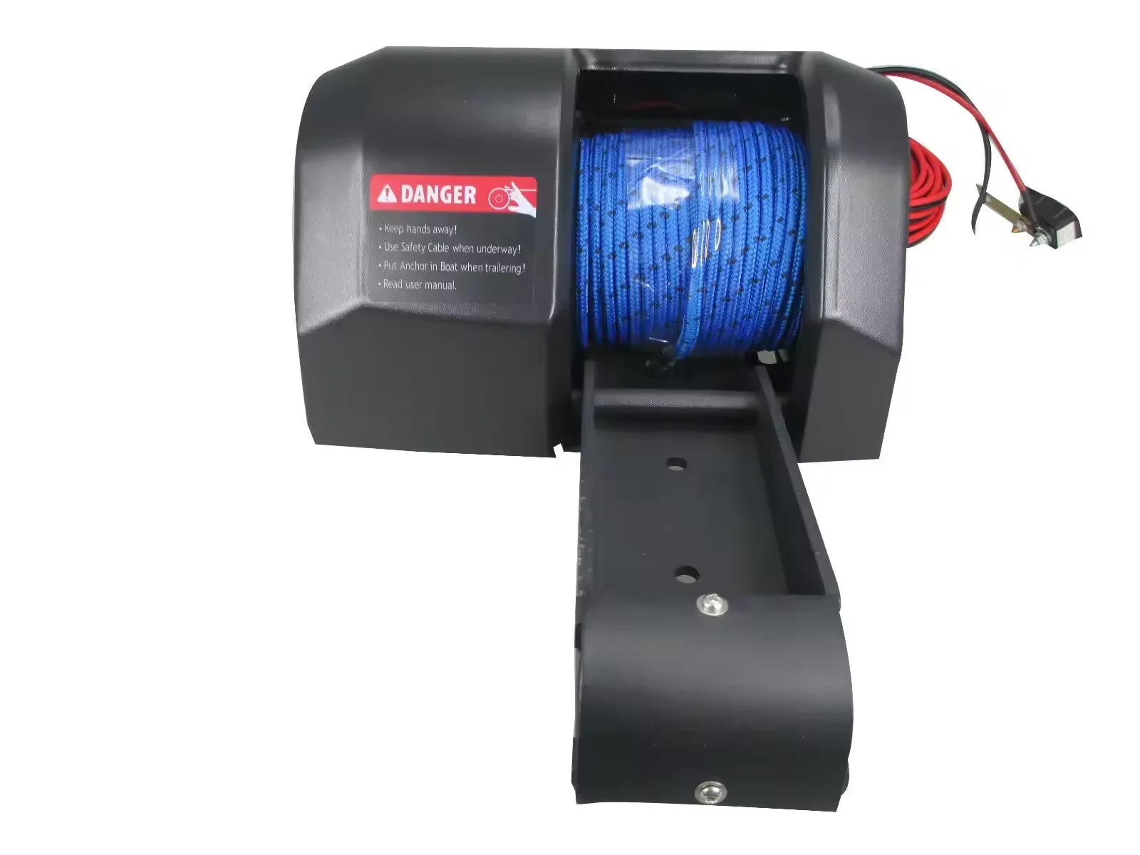 Cabrestante de anclaje eléctrico con caja de plástico resistente para RV, barco, Kayak, acoplamiento marino, equipo de elevación y tracción