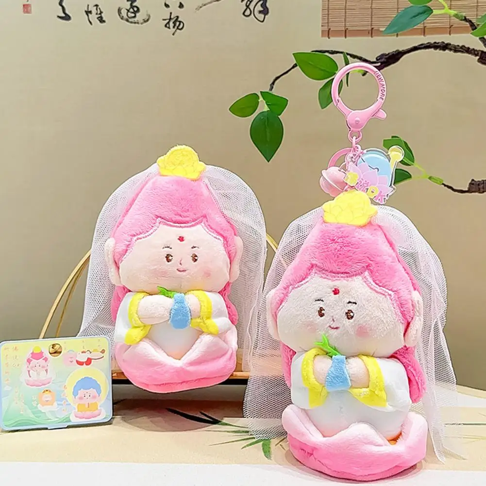 Brinquedo de pelúcia buda dos desenhos animados, adorável casal boneca para bolsa, mochila ou decoração pendurada, presente para crianças e adultos