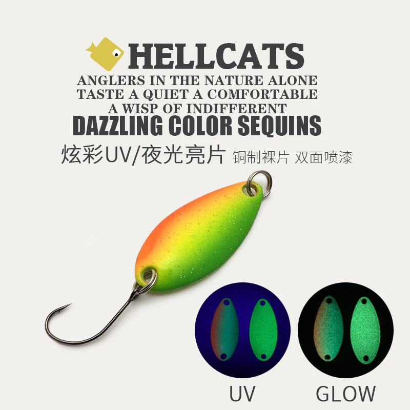 Lthtug-Angelköder aus Metall für Forelle, Forelle, Forelle, Barsch und Lachs, 2,5 g, 30 mm, bunter, löffelähnlicher Köder