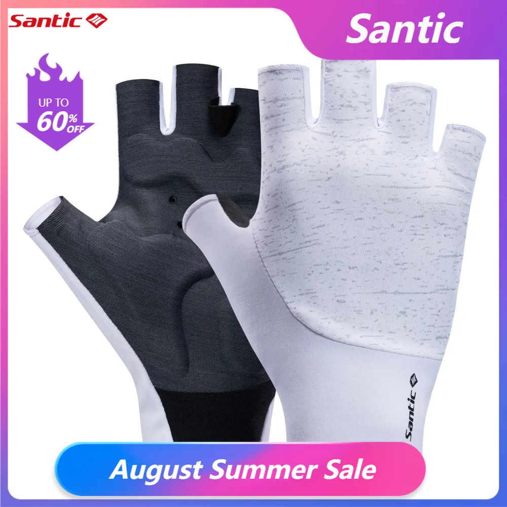 Santic Luvas Ciclismo Respirável Dedos Curtos
