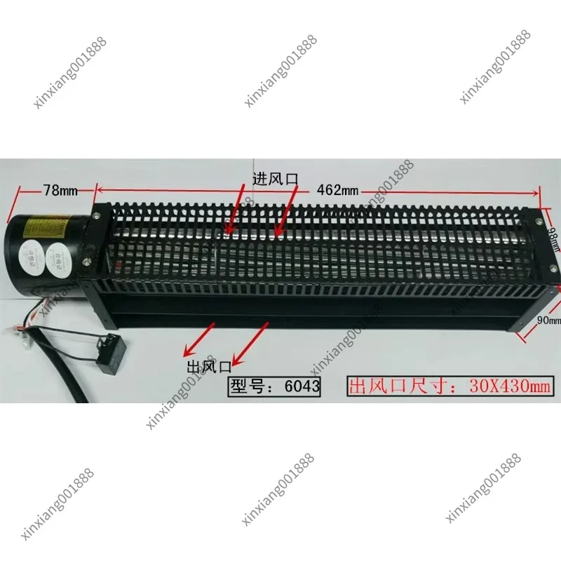 For 220V Cross Flow Fan 60mm Tubular Blower Roller Cooling Fan For Reflow Soldering Machine Elevator Heat Dissipation Equipment
