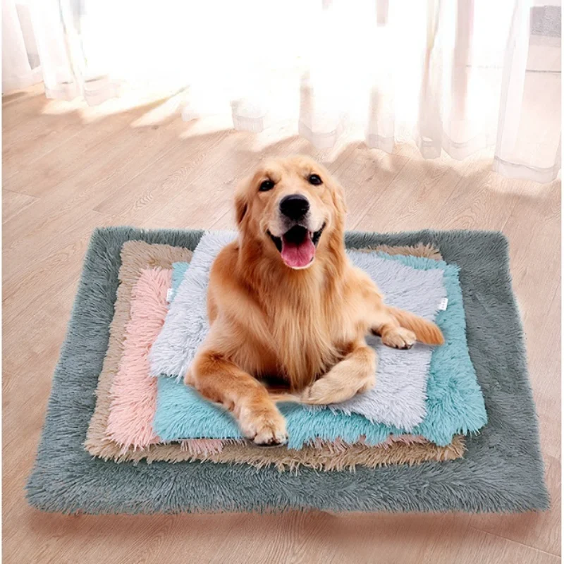 Dog Bed Mat  Warm Puppy Cat Sleeping Bed Blanket   Soft Washable Fleece Pet Cushion House for Small Large Dogs Cats Mat