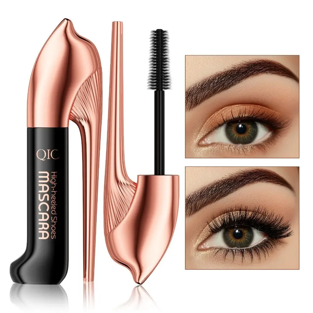Heels Volume Mascara Clump-Free Natural Look Liquid Mascara Long-lasting Curling Black 4D Waterproof Mascara Professional Makeup