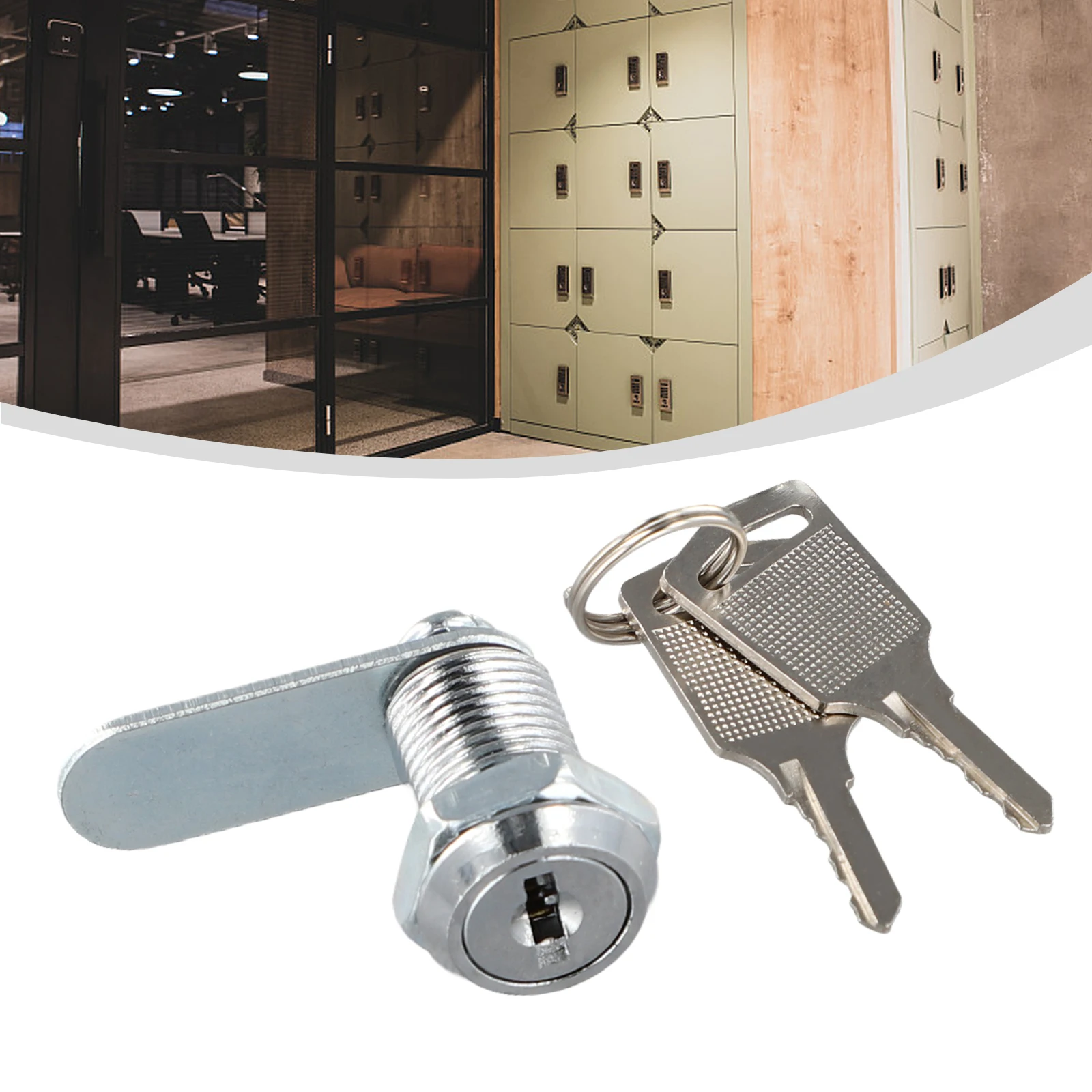1PC Aluminum Alloy Drawer Lock Cabinet Mailbox Filing Furniture Lock With Key Cabinet Lock Household Furniture Hardware Parts