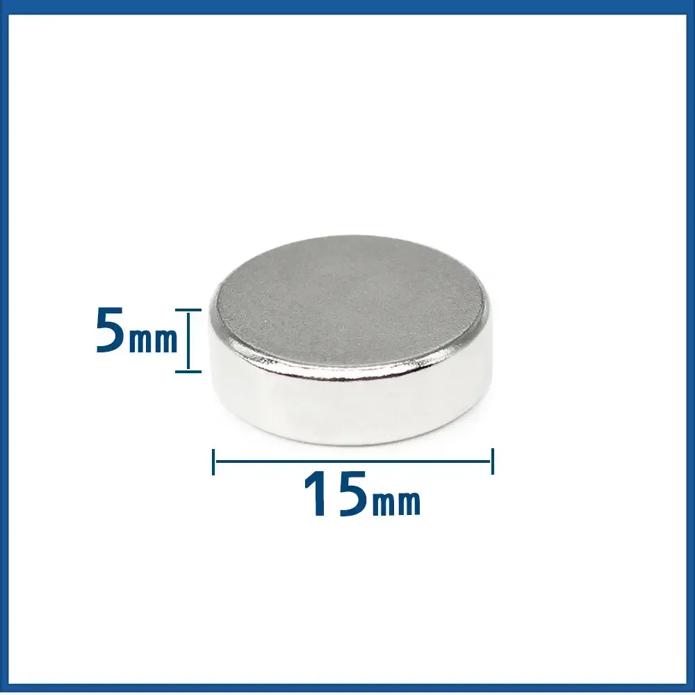 5/10/20PCS 15x5mm Round Powerful Strong Magnetic Magnets 15mm X 5mm Permanent Neodymium Magnet Disc Search Magnet