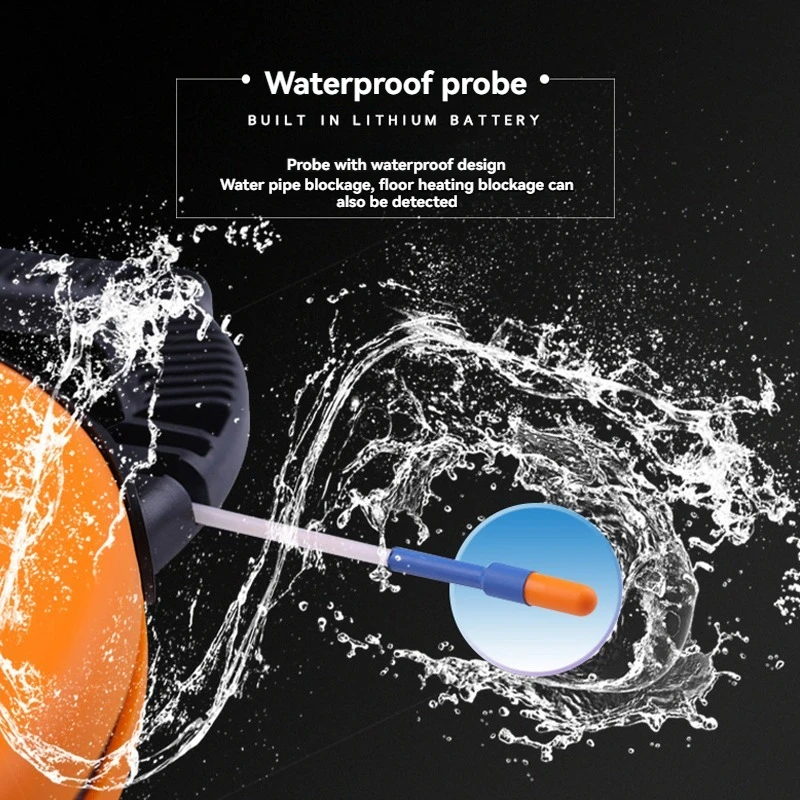 Detector de bloqueio de tubulação sem fio eletricista tubo de plástico pvc rosqueamento de tubulação detector de bloqueio de parede removedor de bloqueio