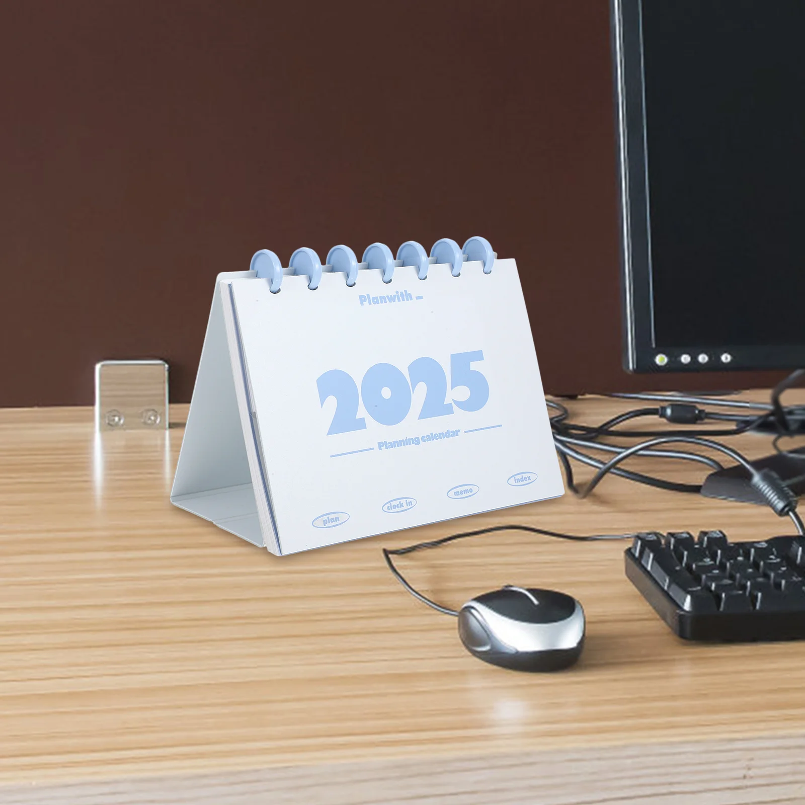 Ежемесячный перекидной настольный календарь на 2025 год, настольный календарь для офиса, дома, ежедневного использования, милый портативный декоративный академический планировщик