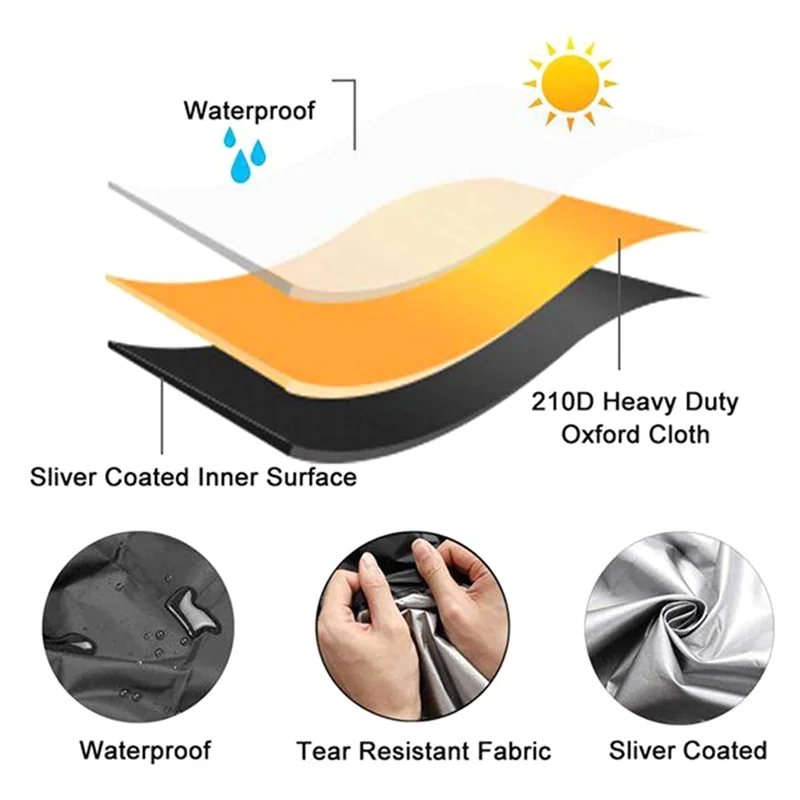 

Motorcycle Cover Waterproof Outdoor Indoor Scooter Wear-Resistant Fabric Motorbike Cover All Season Dustproof Protective