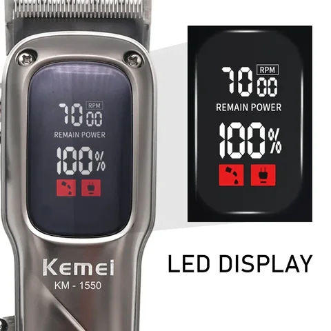 Kemei KM-1550 Триммер для волос с мощным мотором и острыми лезвиями — фото устройства