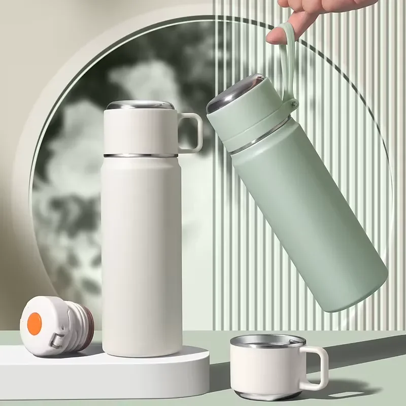 for 316 Stainless Steel Large Capacity Vacuum Thermos Cup 12-24H Heat Retention for Men Women Students with Teapot