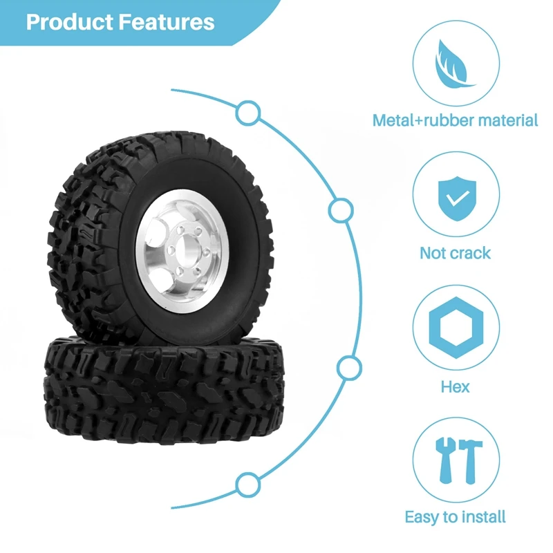 Metal Upgrade Modified Double Wheel Tires Tyre For WPL B16 B36  Q60 Q63 Q64 6WD Ural RC Car Parts Accessories