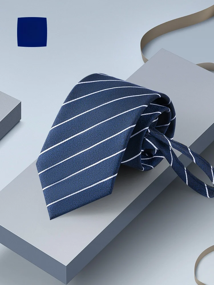 busin-formal-men's-tie-wedding-best-man-no-tie-required-suit-accory-simple-striped-pattern-hla-hemianjia-brand