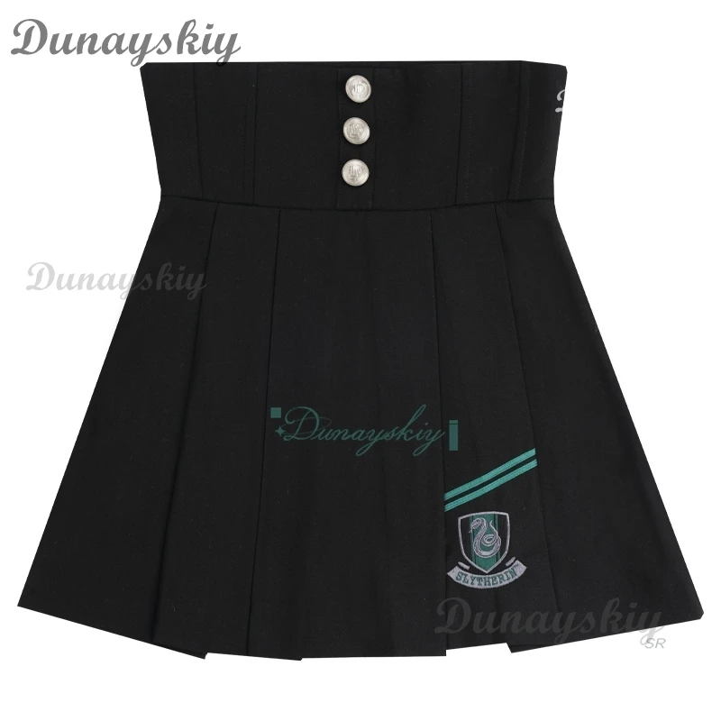 Новинка лета 202, зеленое школьное платье JK в вертикальную полоску, кавайная рубашка, юбка для женщин и девочек, Хэллоуин, карнавал