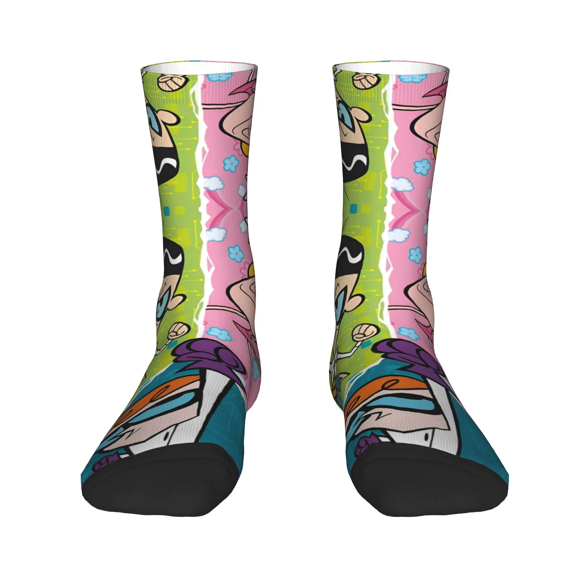 Dexter Cartoon Laboratory Socks Autumn  Stockings Leisure Unisex Men Breathable Socks Design Running Sports Anti Slip Socks