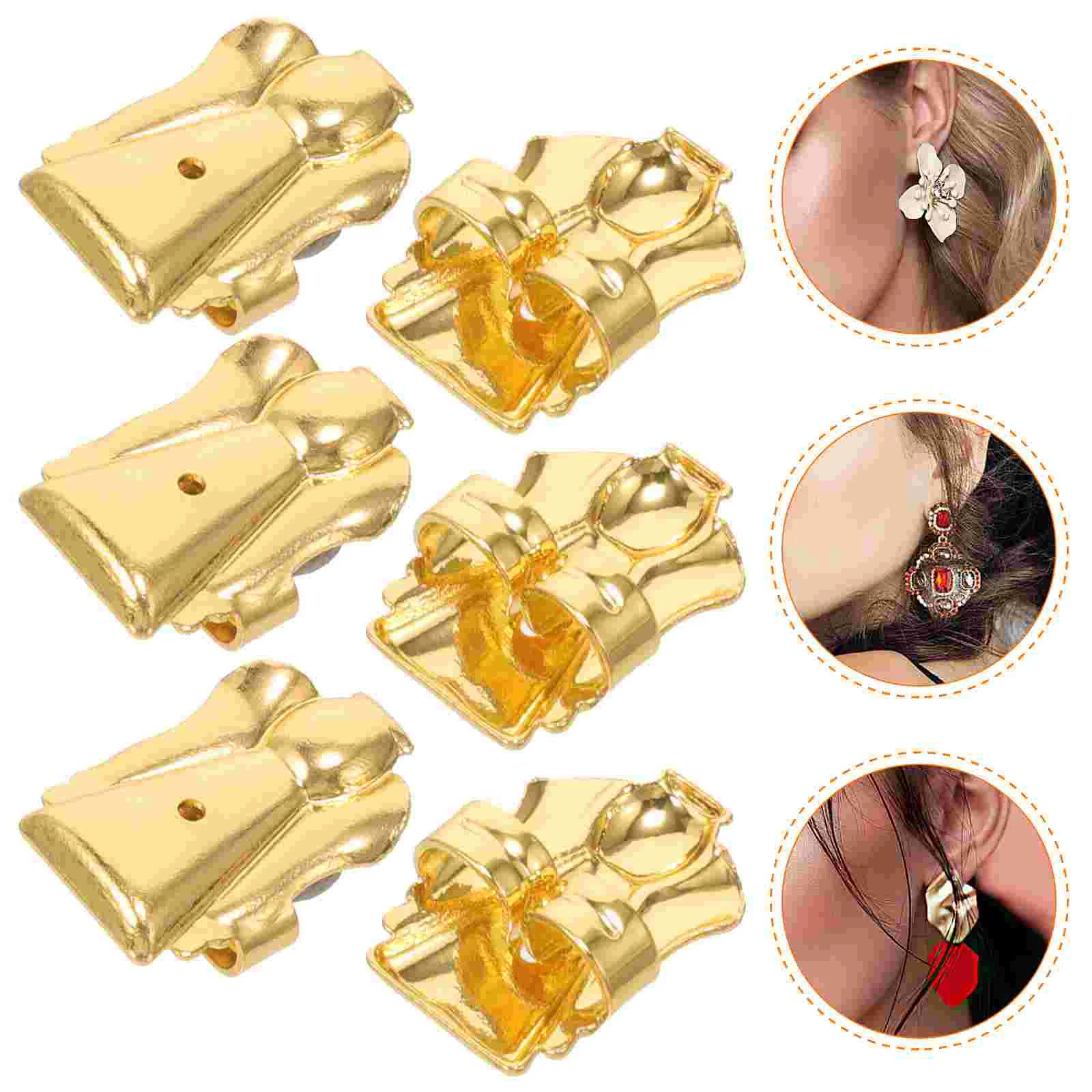 6 Pcs Ear Stud Aid Women Decorative Jewelry Earring Back Lifters Adjustable Support Earrings Orrous