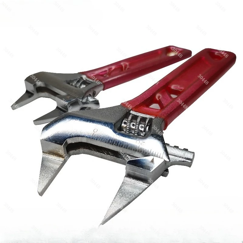 Large Opening Ultra-thin Adjustable Wrench Short Handle Adjustable Mini Light Wrench Multi-functional Bathroom Wrench