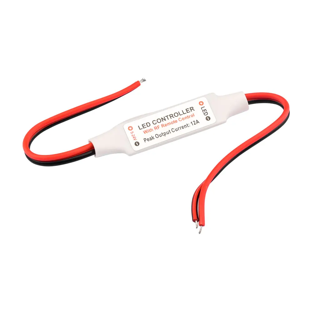 DC 5V 12V 24V LED 스트립 컨트롤러 LED 스트립 빛 단일 색상에 대 한 미니 조 광 기 RF 무선 원격 11key 컨트롤러