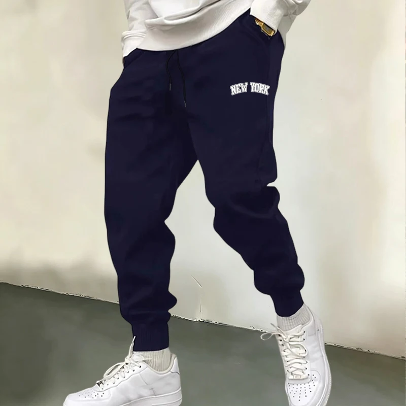 2026 Bestseller New York Bedruckte Hosen Herbst Winter Lässige Mode Jogginghosen Hochwertige Herrenhosen mit Kordelzug Weiche Jogger-Hosen – Detail 4