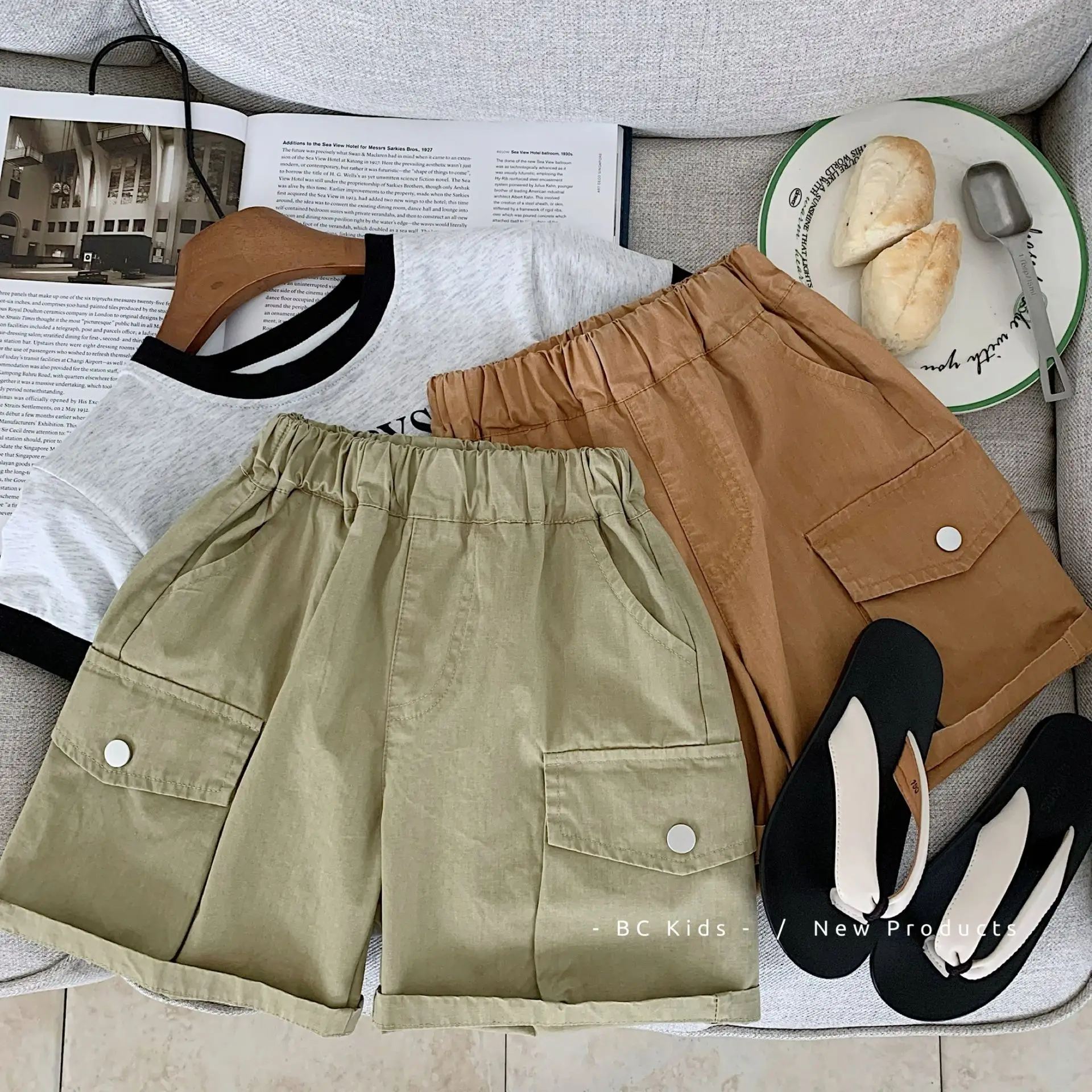 

Summer Childrens Boys Casual Pants Pure Color Simple Washing Old-fashioned Kids Shorts For Boys Versatile Toddler Boys Shorts